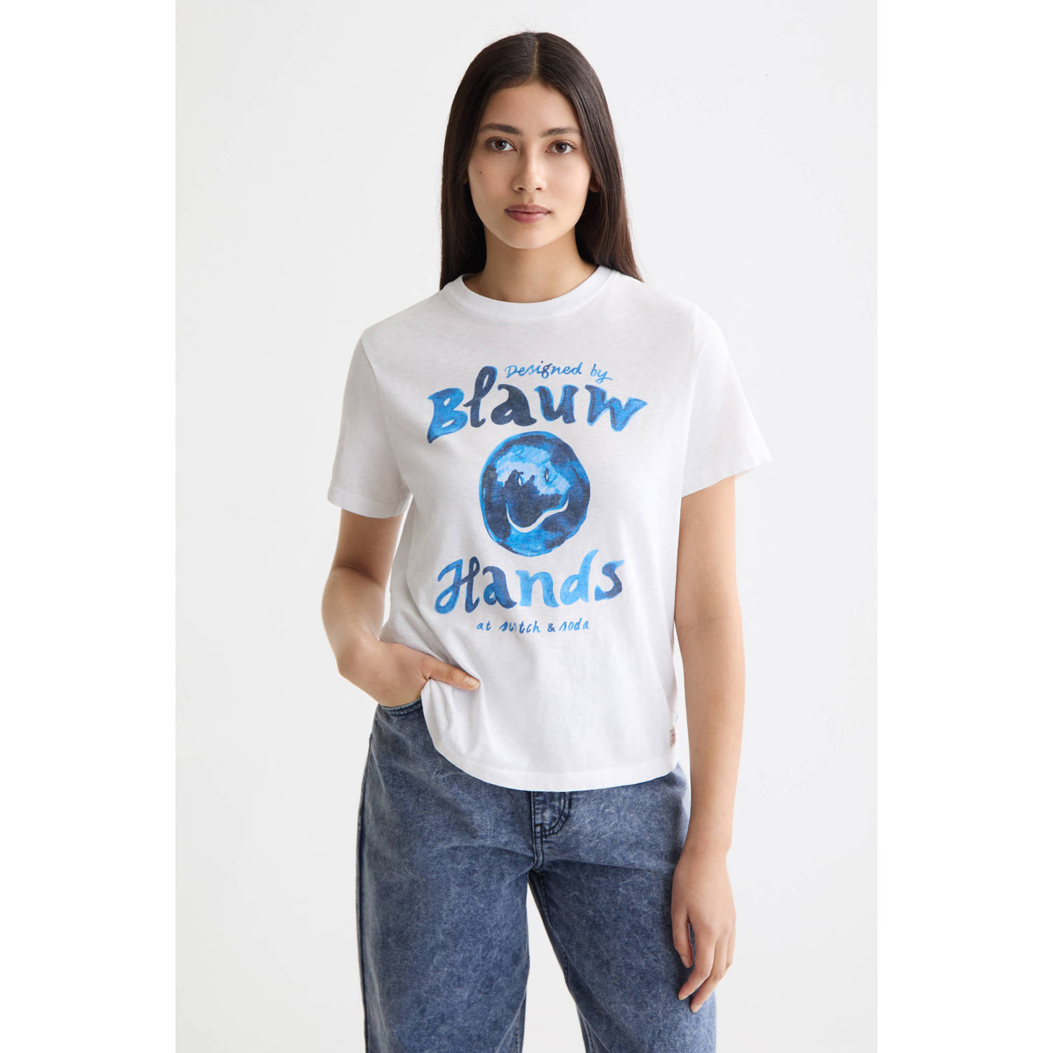Scotch & Soda Washed Artwork Shirt Dames