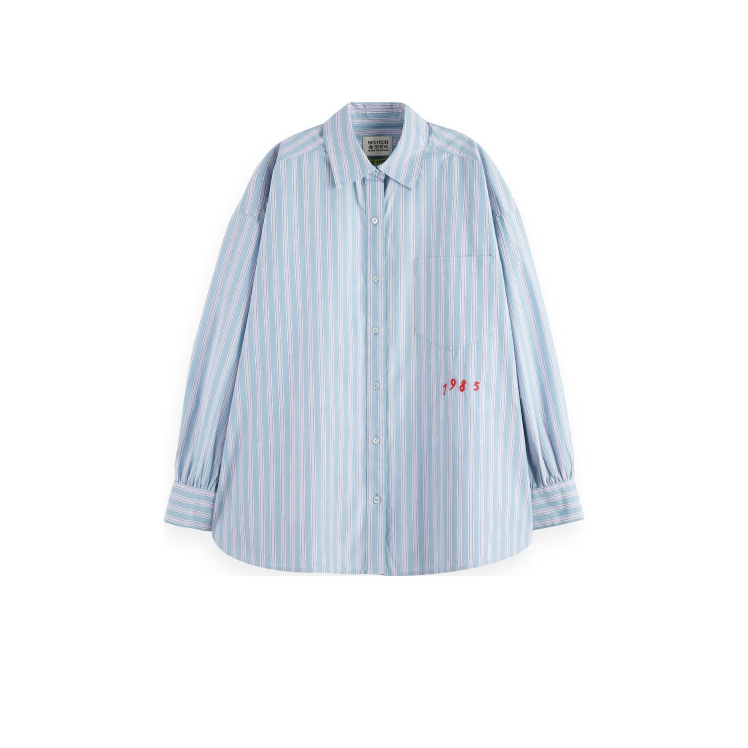Scotch & Soda blouse lichtblauw