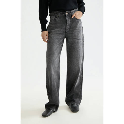 Scotch & Soda high waist straight leg jeans zwart afbeelding