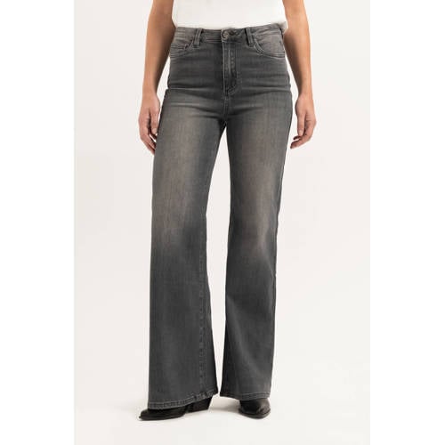 Florez flared jeans grey denim afbeelding