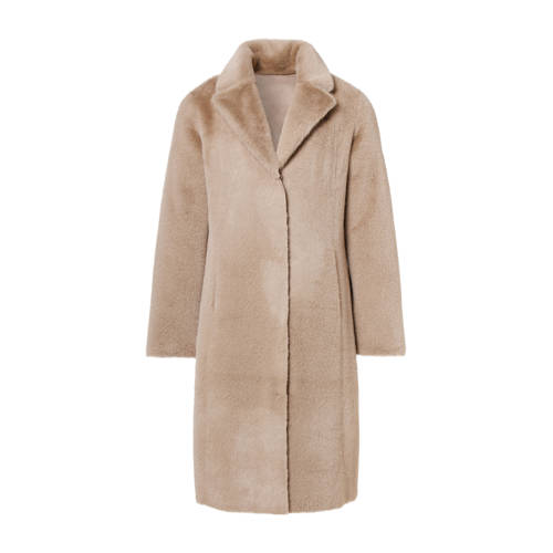 Beaumont faux fur jas beige afbeelding