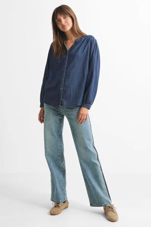 blouse medium blue denim