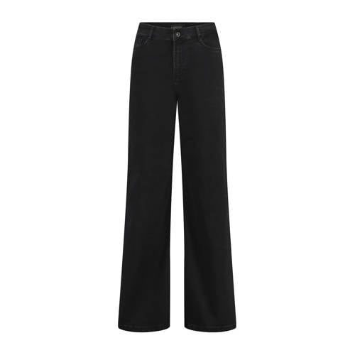 Expresso high waist wide leg jeans black denim afbeelding