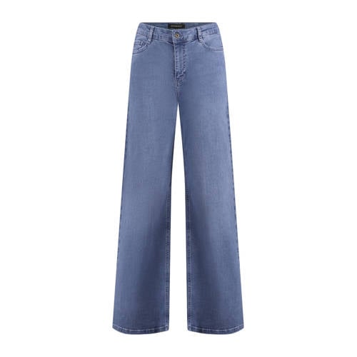 Expresso high waist wide leg jeans medium blue denim afbeelding