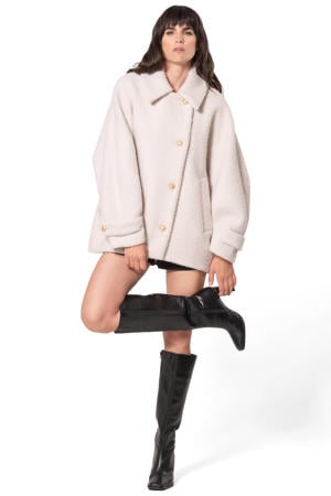 bouclé trenchcoat ecru