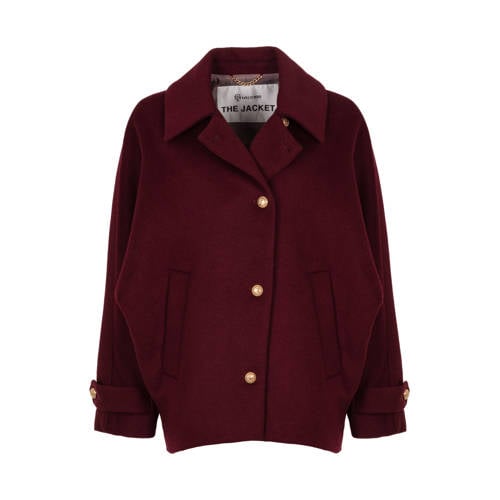 Giacomo wollen trenchcoat donkerrood afbeelding