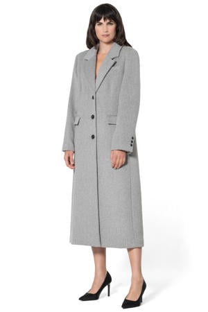 wollen manteljas grey denim