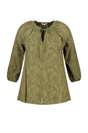 blousetop olijfgroen