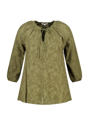 blousetop olijfgroen