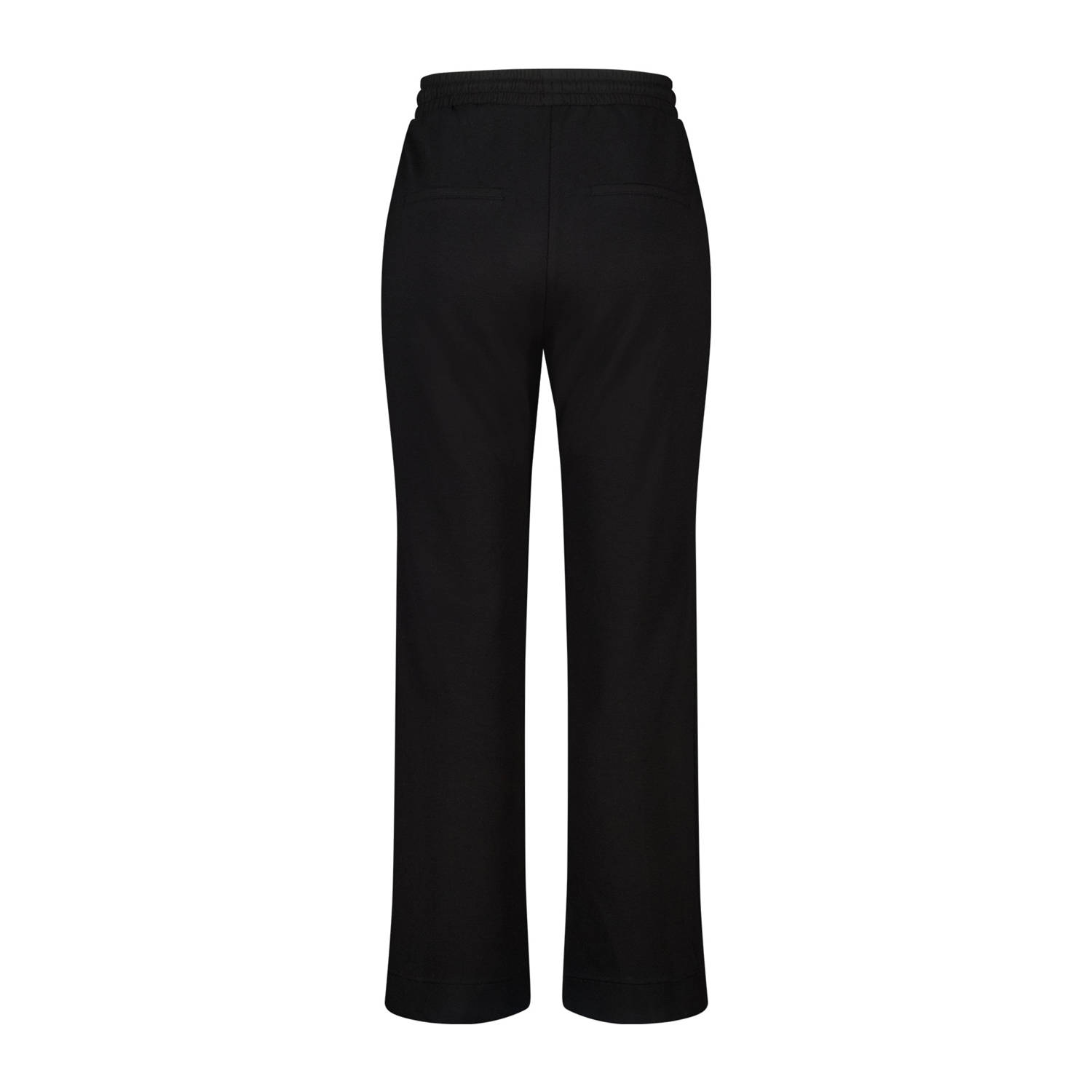 MS Mode wide leg regular waist broek zwart