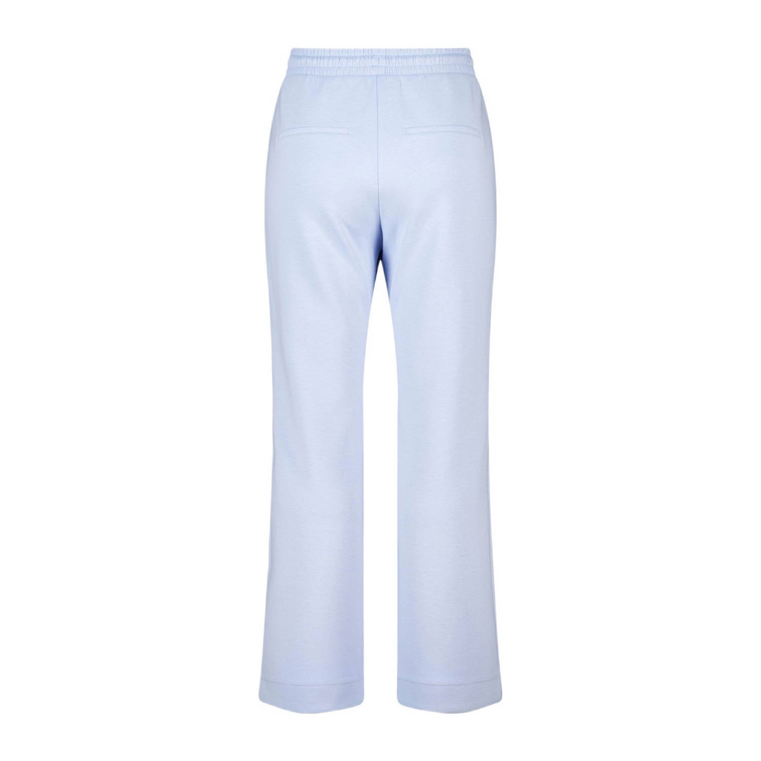 MS Mode wide leg regular waist broek lichtblauw