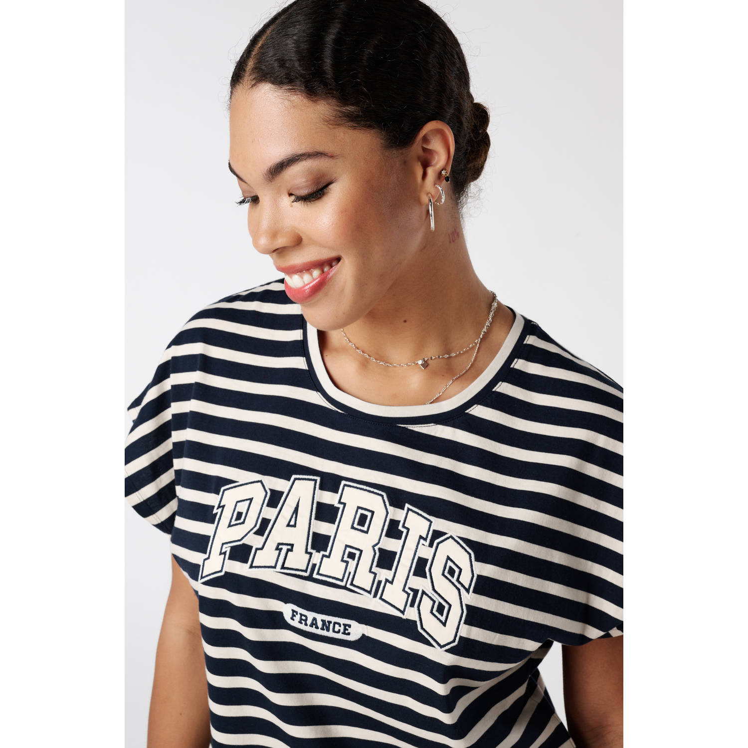 MS Mode T-shirt donkerblauw