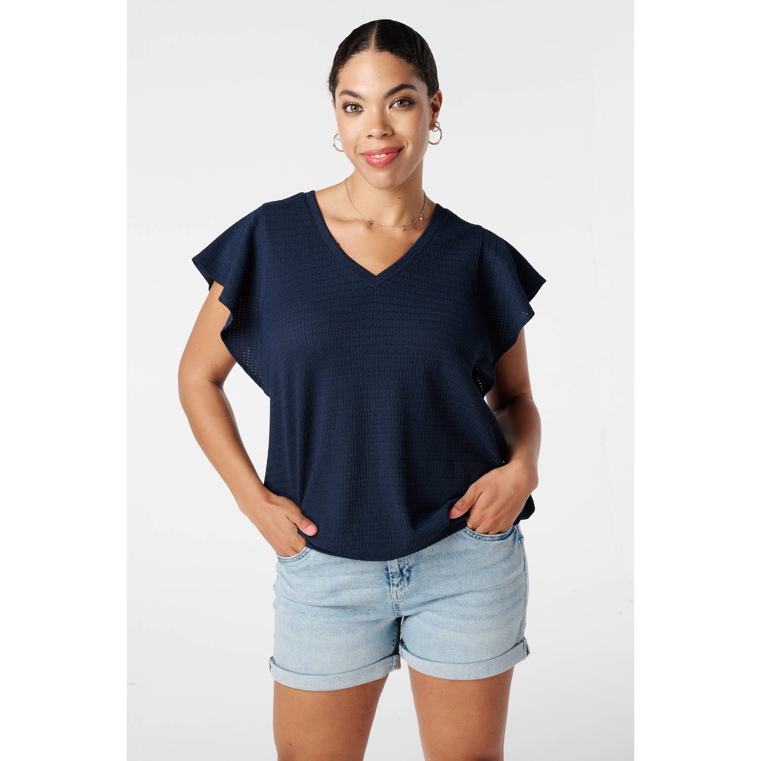 MS Mode top donkerblauw