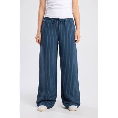 America Today wide leg high waist broek donkerblauw afbeelding