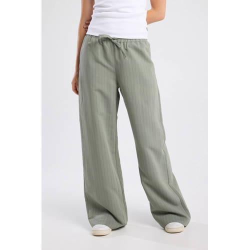 America Today wide leg high waist broek groen afbeelding