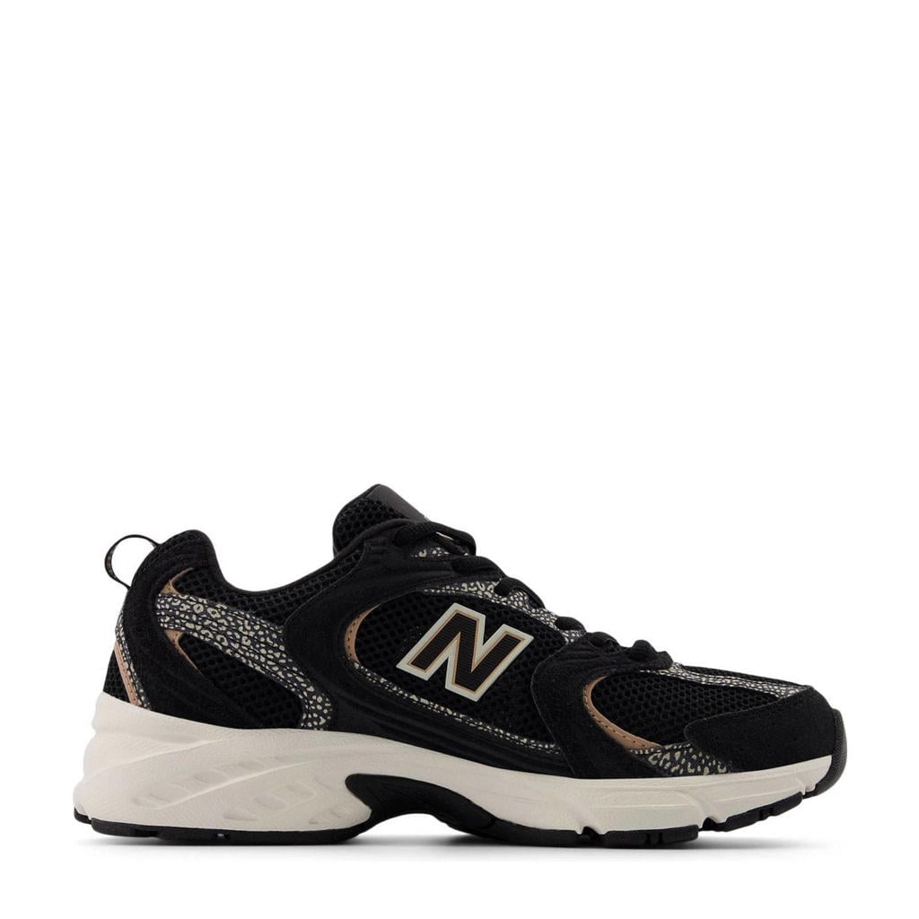 Zwart en witte unisex New Balance 530 sneakers van mesh-suède/voering: mesh/voetbed: eva met veters