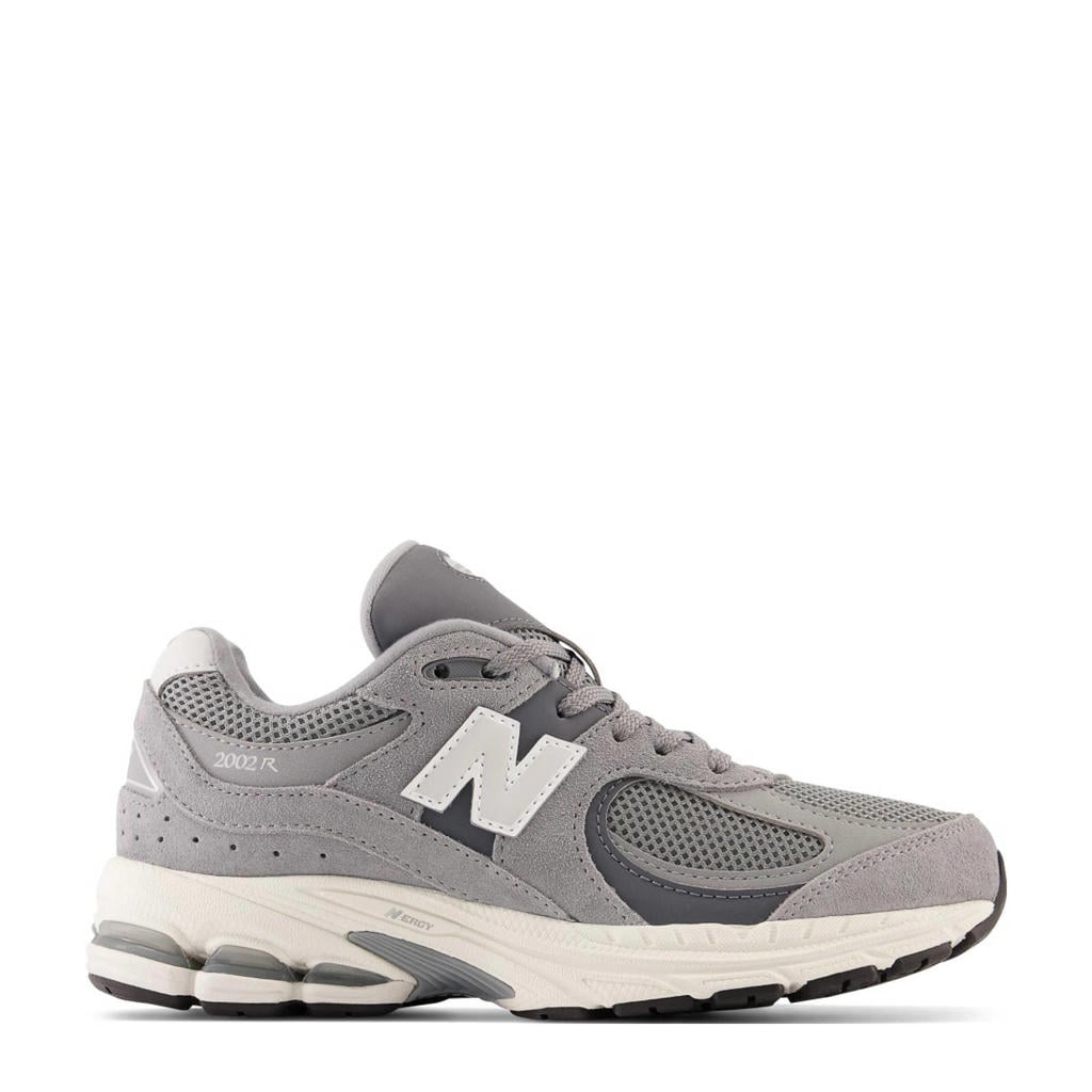 Grijs en witte jongens en meisjes New Balance 2002 Lace sneakers van imitatieleer/imitatiesuede/mesh met veters