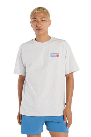 regular T-shirt grijs melange
