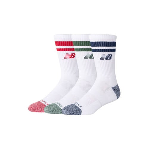 New Balance sokken Active Stripe - set van 3 wit/rood/blauw/groen afbeelding