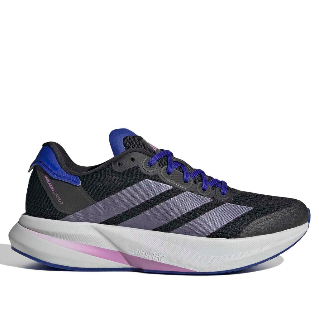 Zwart, blauw en grijze dames adidas Performance hardloopschoenen van mesh-pu/voering: mesh/voetbed: eva met veters