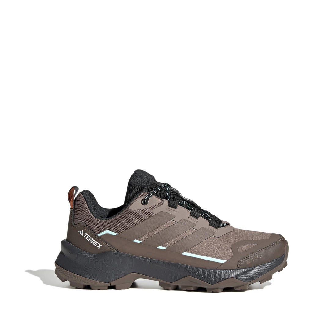Lichtbruin en bruine dames adidas Terrex wandelschoenen van gore-tex/voering: mesh/voetbed: eva met veters