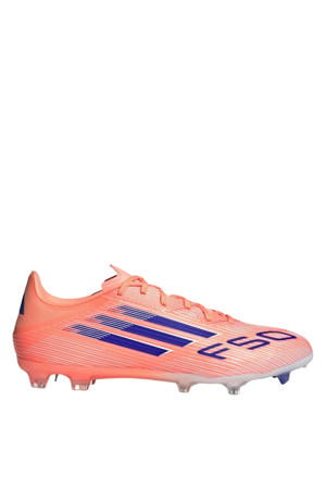 F50 League FG/MG Senior voetbalschoenen koraalrood/wit/kobaltblauw