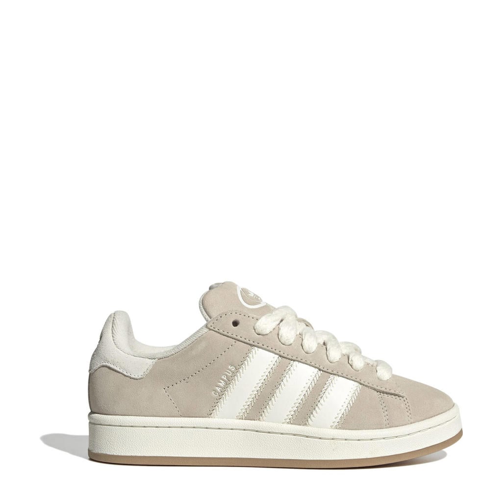 Beige dames adidas Originals Campus 00s sneakers offwhite van leer/voering: mesh/voetbed: eva met veters