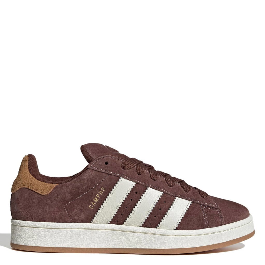 Bruine heren adidas Originals Campus 00s sneakers offwhite van suède-pu/voering: mesh/voetbed: eva met veters