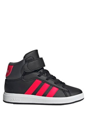 Grand Court Mid sneakers zwart/rood/grijs