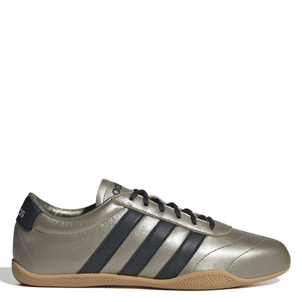 Grijs en antraciete dames adidas Sportswear Grand Court Low sneakers metallic van leer-imitatieleer/voering: mesh/voetbed: eva met veters
