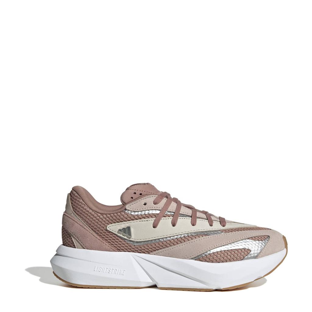 Oudroze, zilver en lichtroze dames adidas Sportswear Lightblaze sneakers grijs van suède-nubuck/voering: mesh/voetbed: eva met veters