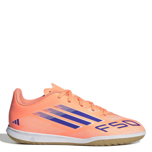 adidas Performance F50 Club IN junior zaalvoetbalschoenen koraalrood/wit/kobaltblauw afbeelding