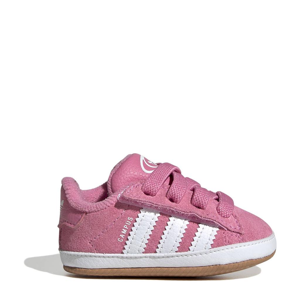 Roze en witte jongens en meisjes adidas Originals Campus 00s sneakers van suéde/voering: mesh/voetbed: eva met elastische veter- met klittenbandsluiting