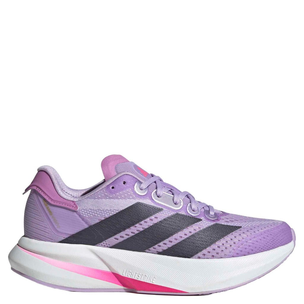 Lila en paarse dames adidas Performance Duramo Speed 2 hardloopschoenen van mesh-pu/voering: mesh/voetbed: eva met veters