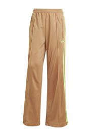 thumbnail: Bruin en gele dames adidas Originals trainingsbroek Firebird Loose van polyester met regular fit, regular waist en effen