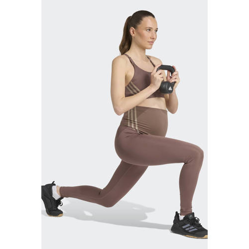 adidas Performance zwangerschaps sportlegging bruin afbeelding