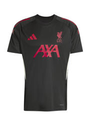 thumbnail: Zwarte heren adidas Performance Senior Liverpool FC voetbalshirt van polyester met korte mouwen en ronde hals