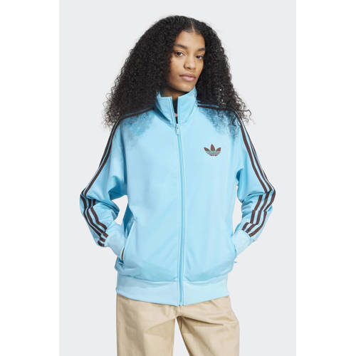 adidas Originals trainingsjack Firebird lichtblauw/bruin afbeelding