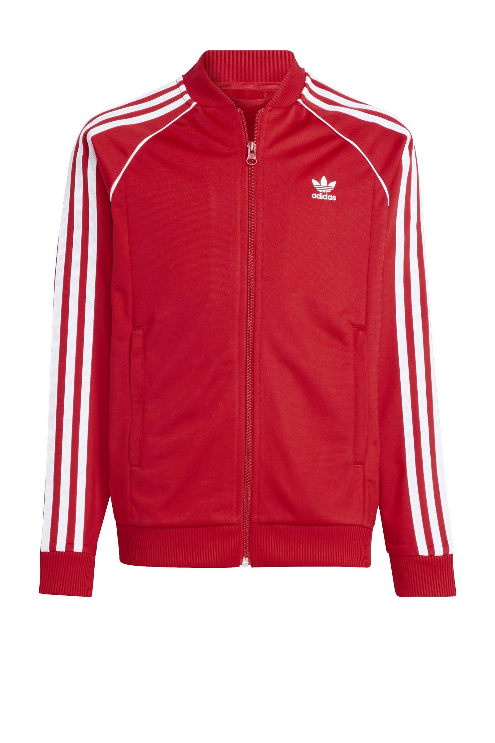 Adidas Broek Rode Adidas Jas Adidas Essentials 3-Stripes