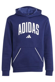thumbnail: Blauwe jongens en meisjes adidas Sportswear hoodie met printopdruk, lange mouwen en capuchon