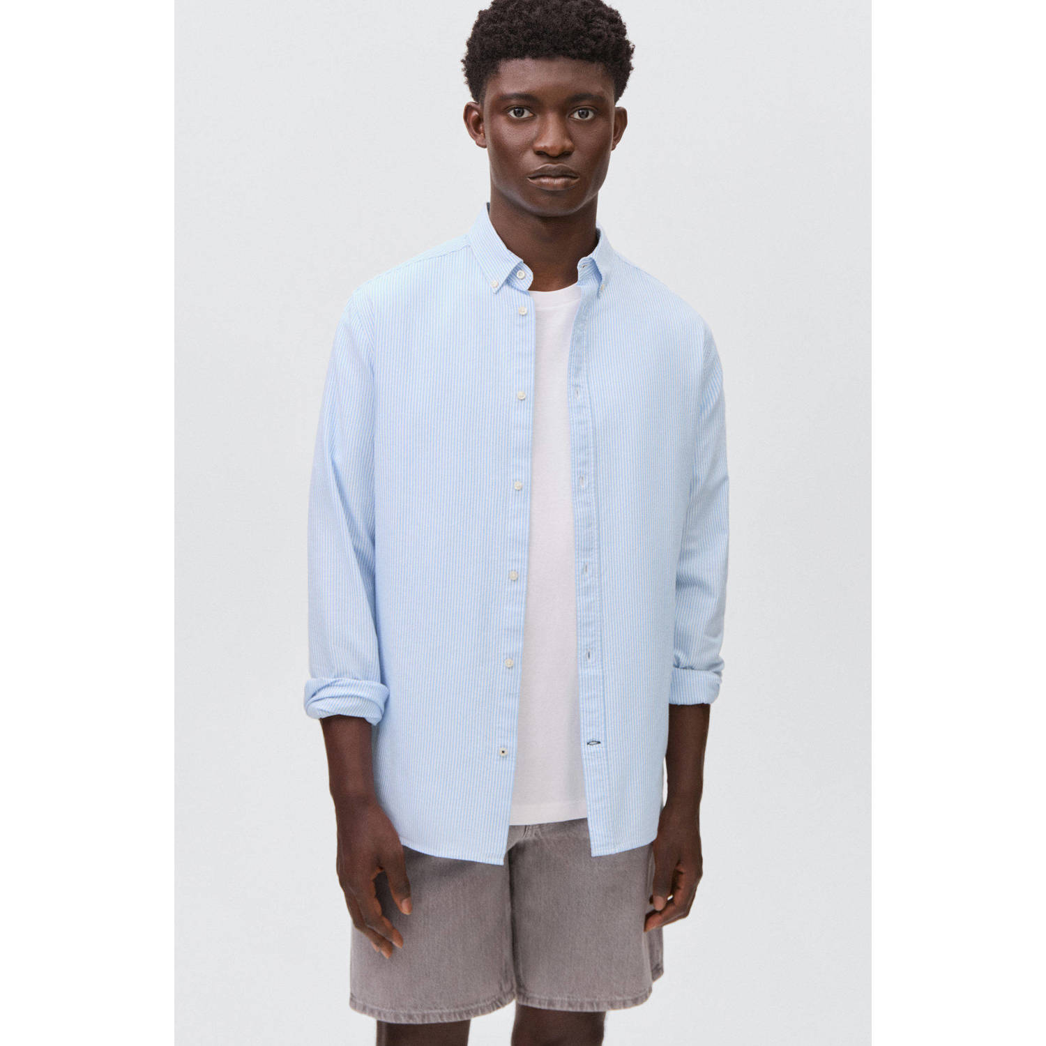 MANGO TEEN overhemd lichtblauw