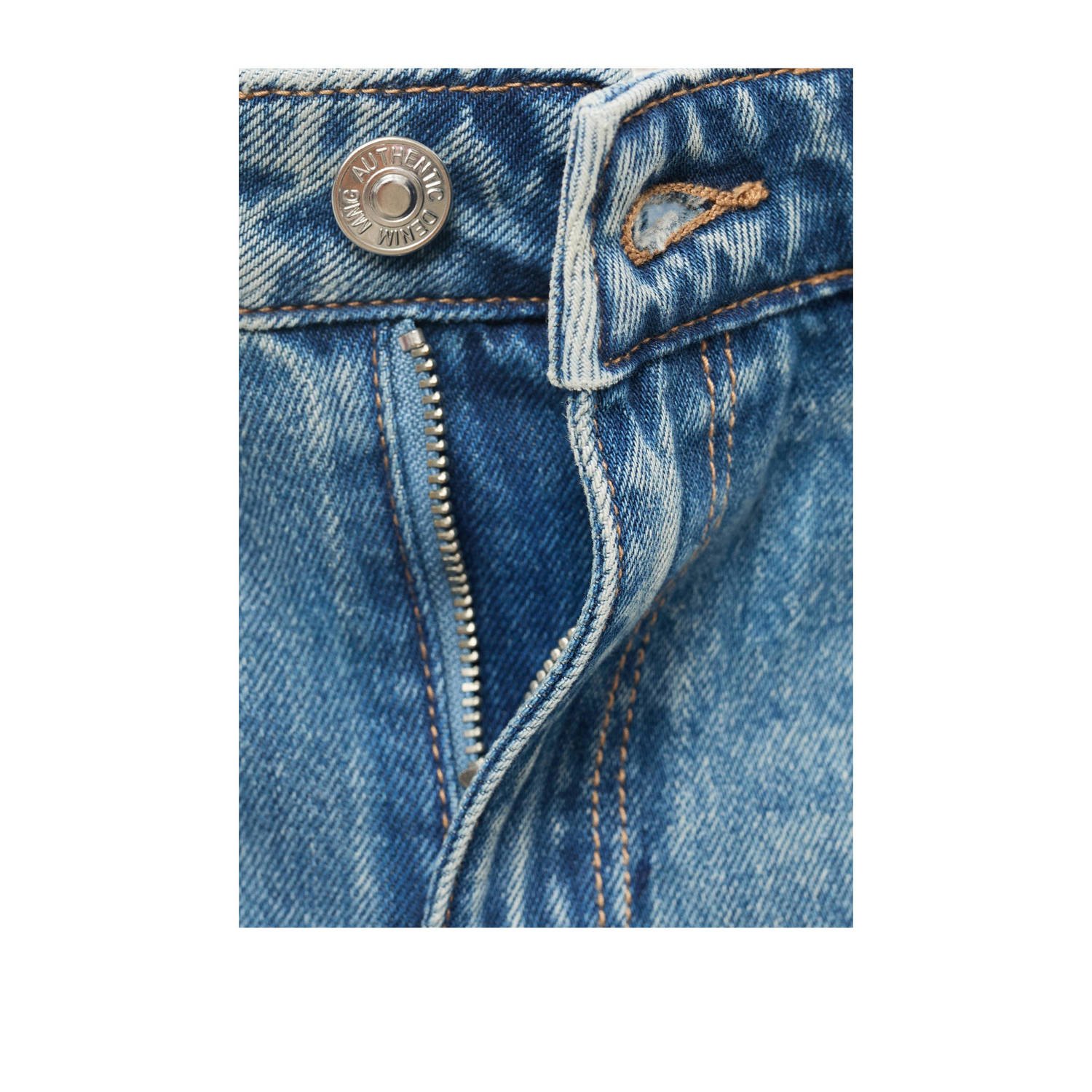 MANGO TEEN low waist straight leg jeans medium blue denim