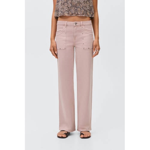 MANGO TEEN straight leg jeans roze afbeelding