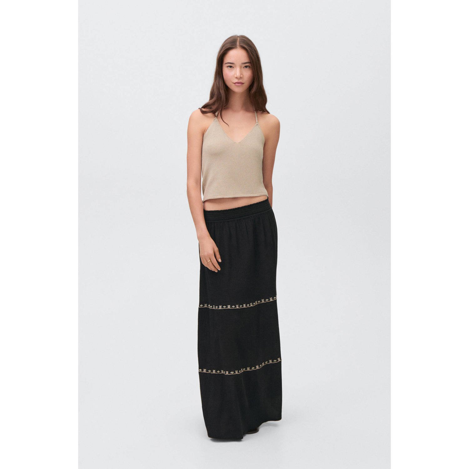 MANGO TEEN haltertop goud
