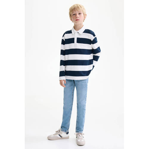 Mango Kids regular waist regular fit jeans medium blue denim afbeelding