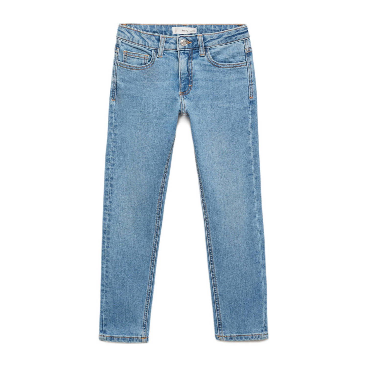 Mango Kids regular waist regular fit jeans medium blue denim