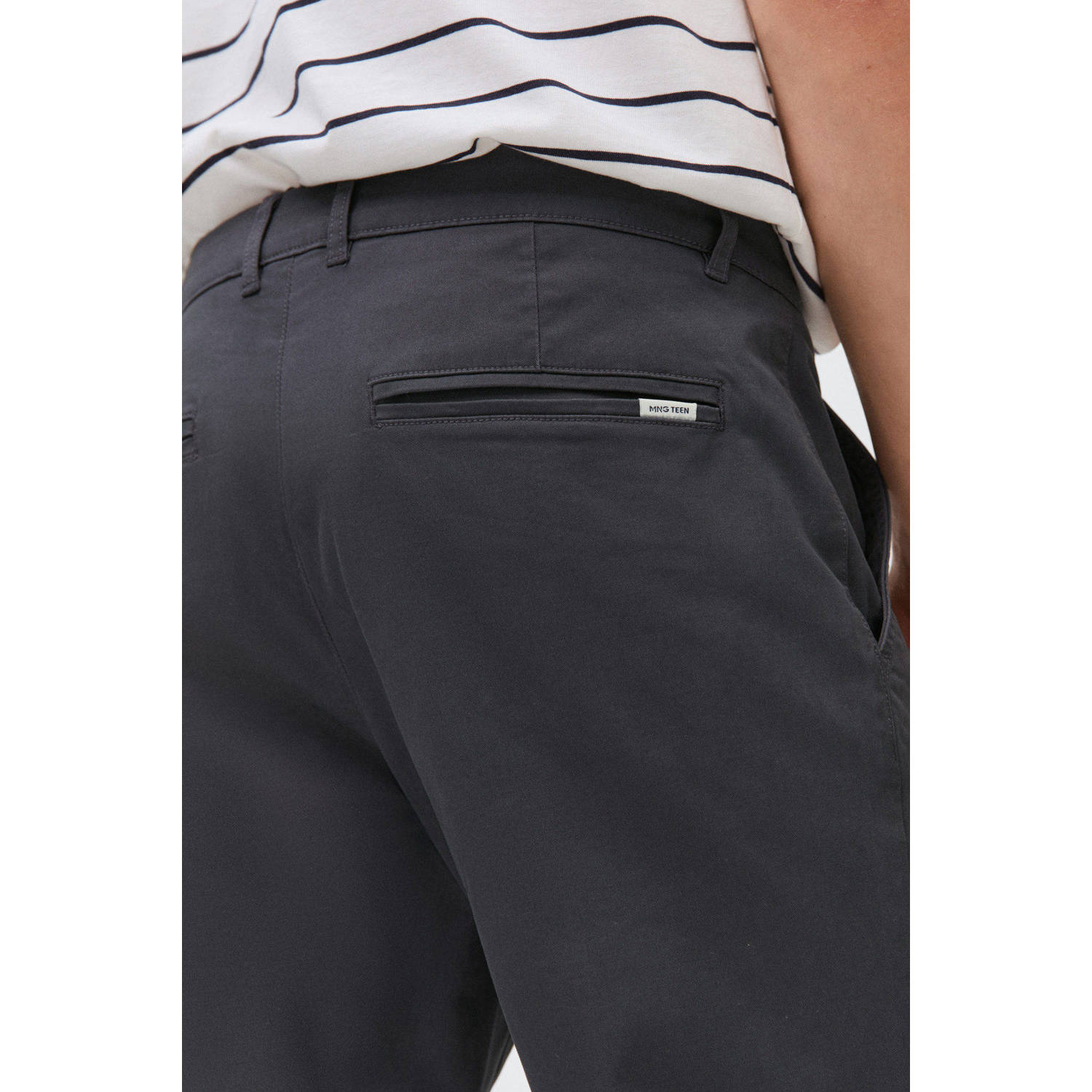 MANGO TEEN regular chino antraciet