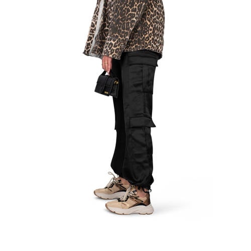 Haboob Olivia chunky leren sneakers beige afbeelding