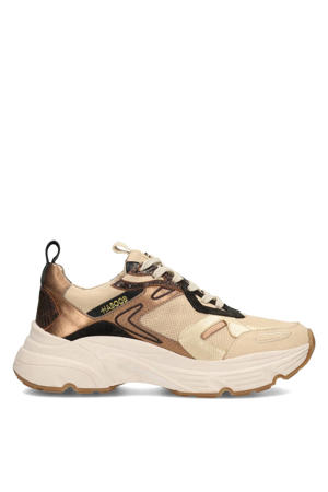Olivia chunky leren sneakers beige