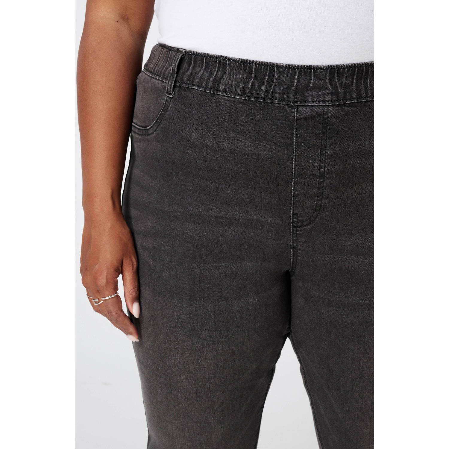 MS Mode slim regular waist tregging grijs